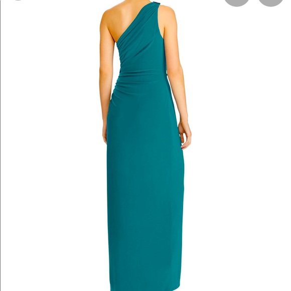 Ralph Lauren One Shoulder Teal Dress - Picture 2 of 5